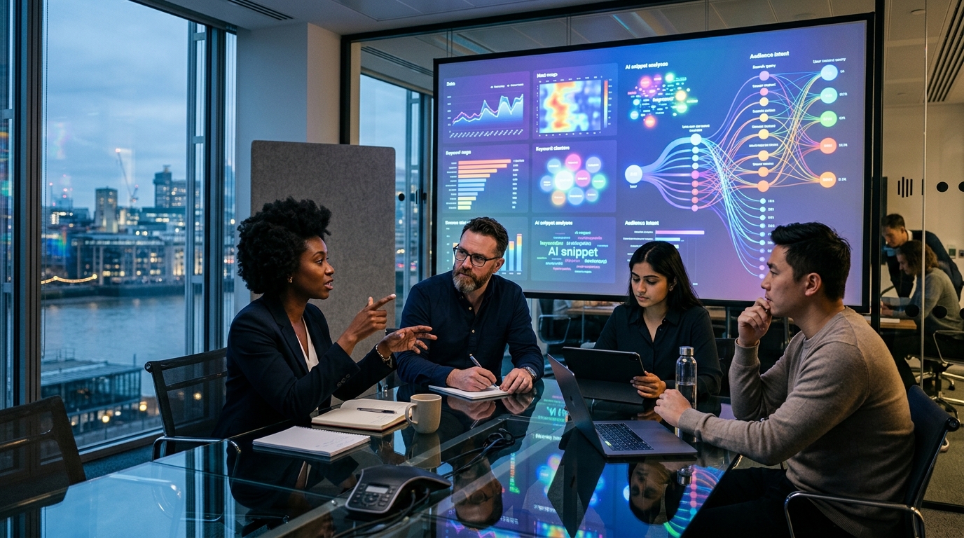 SEO team discussing a project